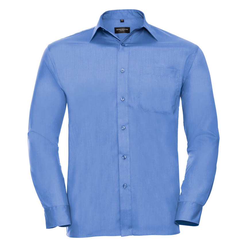 R934M-Mens LS PolyCotton Poplin Shirt